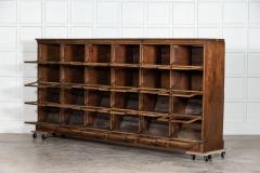 Monumental English Oak Barristers Bookcase Cabinet - 3053226
