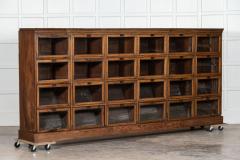 Monumental English Oak Barristers Bookcase Cabinet - 3053227