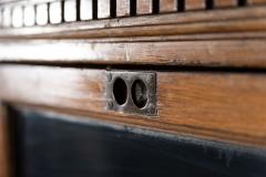 Monumental English Oak Barristers Bookcase Cabinet - 3053228