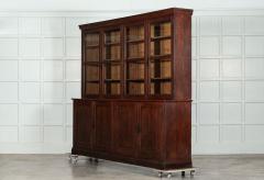 Monumental English Oak Glazed Bookcase - 3373124