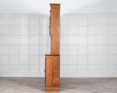 Monumental English Oak Glazed Breakfront Display Cabinet Bookcase - 2989602