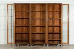 Monumental English Oak Glazed Haberdashery Cabinet - 3686520