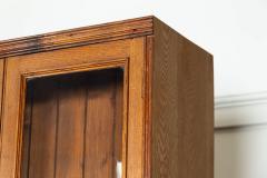 Monumental English Oak Glazed Haberdashery Cabinet - 3686528