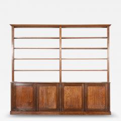 Monumental English Oak Library Bookcase - 4087230