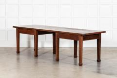 Monumental English Oak Library Table Desk - 4476750
