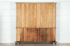 Monumental English Pine Glazed Bookcase Cabinet - 3542616