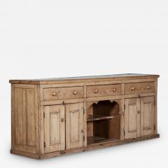 Monumental Estate Made 19thC English Dresser Base - 2691527