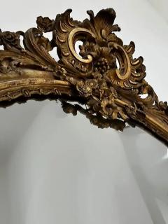 Monumental European Oval Giltwood Gesso Mirror Late 19th Early 20th Century - 3525683