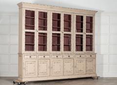Monumental Faux Bamboo Painted Glazed Dresser Bookcase Cabinet - 2989341
