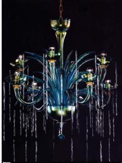 Monumental Four Elements Venetian Glass Chandelier Earth Water Air and Fire  - 1811196