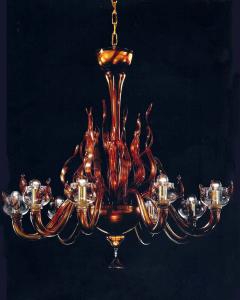 Monumental Four Elements Venetian Glass Chandelier Earth Water Air and Fire  - 1811198