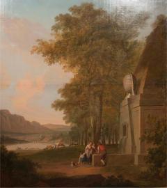 Monumental Framed Oil on Canvas Pastural Landscape - 4130280