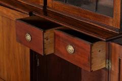 Monumental George III English Mahogany Breakfront Library Bookcase - 4257311