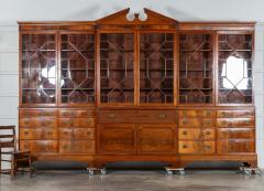 Monumental Georgian English Mahogany Breakfront Library Bookcase - 3938400