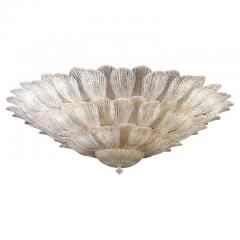 Monumental Gold Leaves Murano Glass Ceiling Light or Flush Mount - 4581185