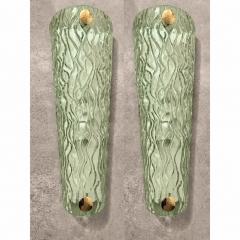 Monumental Green Murano Glass Wall Sconces From Italy Set of Four - 4718421