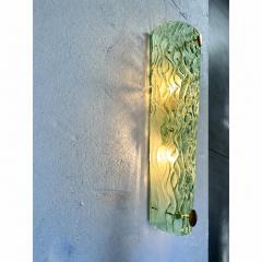 Monumental Green Murano Glass Wall Sconces From Italy Set of Four - 4718422