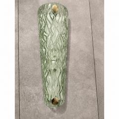 Monumental Green Murano Glass Wall Sconces From Italy Set of Four - 4718423