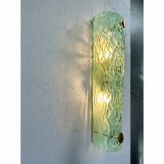Monumental Green Murano Glass Wall Sconces From Italy Set of Four - 4718424
