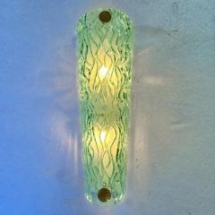 Monumental Green Murano Glass Wall Sconces From Italy Set of Two - 4718518