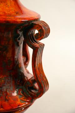 Monumental Hollywood Regency Glazed Ceramic Lamp - 959195