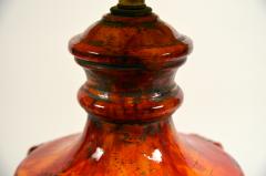 Monumental Hollywood Regency Glazed Ceramic Lamp - 959200