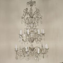 Monumental Italian Cut Glass and Crystal Sixteen Light Chandelier - 525452