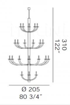 Monumental Italian Modern Minimalist White Murano or Venetian Glass Chandelier - 4102994