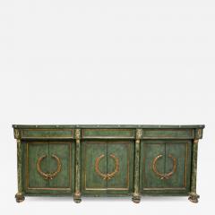 Monumental Italian Neoclassical Style Paint Decorated Marble Top Console - 2492510
