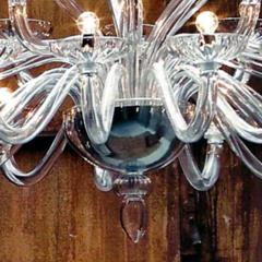 Monumental Italian Triple Tier 30 Arm Clear Murano Venetian Glass Chandelier - 1844220