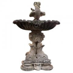 Monumental Italian Water Fountain with Delphine Sculptures 18 century - 4498471