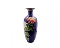 Monumental Japanese Cloisonn Enamel Vase with Chrysanthemums Got Seizabur  - 4556209