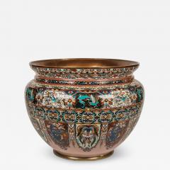 Monumental Meiji Period Japanese Cloisonne Enamel Jardiniere - 3037971