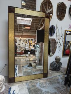 Monumental Mid Century Modern Gilt Walnut Wall Mirror - 4606796
