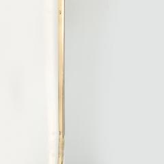 Monumental Mid Century Modernist Brass Curvilinear Hourglass Form Wrapped Mirror - 4347582