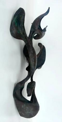 Monumental Mid century Brutalist Copper Wall Sculpture circa 1960s - 3918666