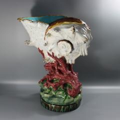 Monumental Minton Majolica Conch Shell Jardini re - 4713318