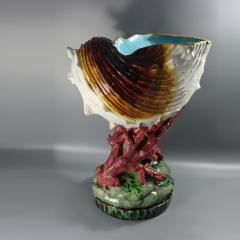 Monumental Minton Majolica Conch Shell Jardini re - 4713320