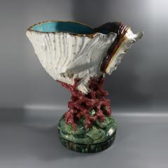 Monumental Minton Majolica Conch Shell Jardini re - 4713324
