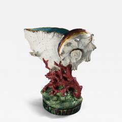 Monumental Minton Majolica Conch Shell Jardini re - 4716203