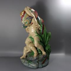 Monumental Minton Majolica Putti and Dolphin Fountain - 4101597