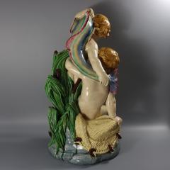 Monumental Minton Majolica Putti and Dolphin Fountain - 4101603