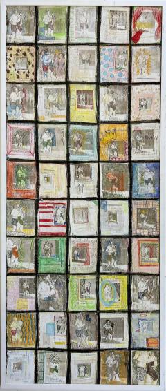 Monumental Mixed Media Painting Bill and Hilary Clinton Sweet Embrace  - 3612013