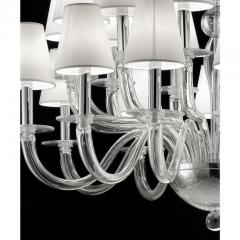 Monumental Modern Transparent Murano Glass Chandelier - 4629881