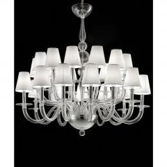Monumental Modern Transparent Murano Glass Chandelier - 4629882