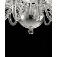 Monumental Modern Transparent Murano Glass Chandelier - 4629883