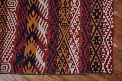 Monumental Moroccan Berber Flat Weave Geometric Rug circa 1960s - 3244440