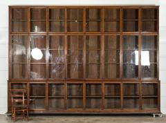 Monumental Oak Glazed Haberdashery Bookcase Cabinet - 3610447