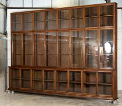Monumental Oak Glazed Haberdashery Bookcase Cabinet - 3610450