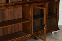 Monumental Oak Glazed Haberdashery Bookcase Cabinet - 3610456